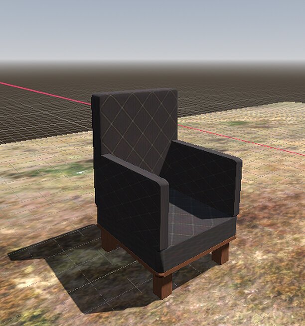 3D asset horror 1 persion soofa