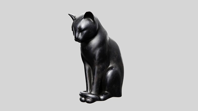 Cat Statuette 3D