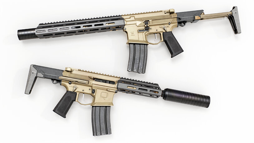Q Honey Badger Rifle 3D model VR / AR ready