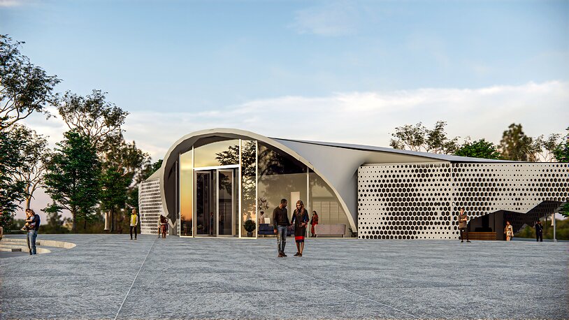 Auditorium interior and exterior 3D model