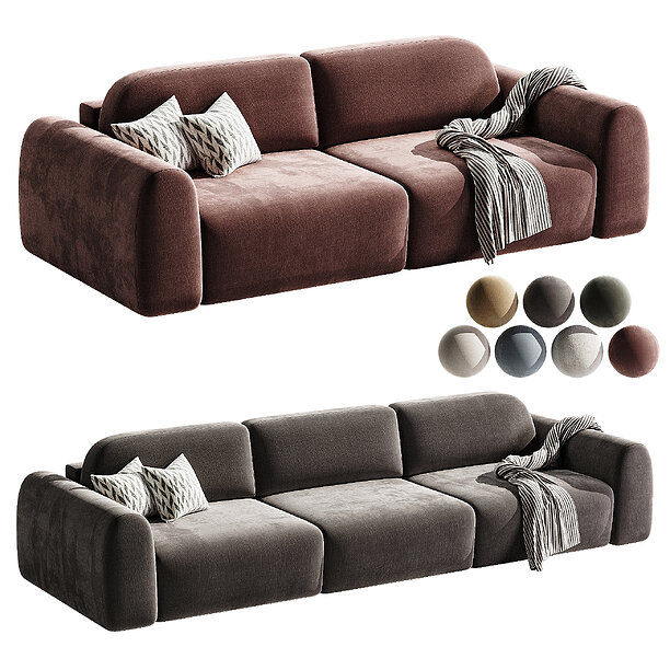 3D Sofa Straight Lilt 2 raund