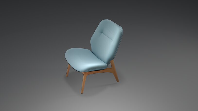 3D model Modern Scandinavian Lounge Chair