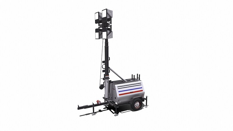 3D model Trailer Light Tower Generator