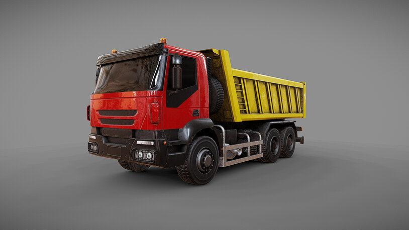 3D model VR / AR ready PBR Dump Truck