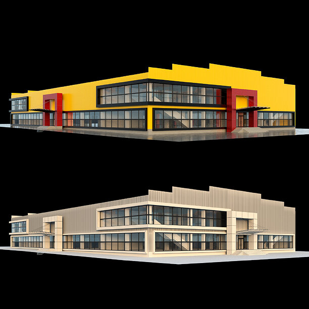 Retail store complex 3D model