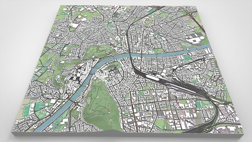 3D Cityscape Salzburg Austria